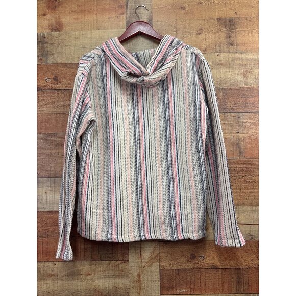 Beach By Exist Key West Florida Hoodie XL Multicolor Striped Baja Pullover Mens - Picture 6 of 7